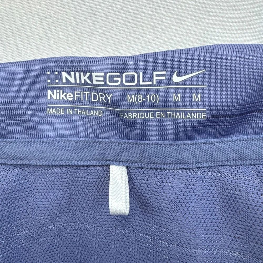 Nike Golf Polo Shirt Women Medium Navy Short Sleeve Collared FIT Dry Performance